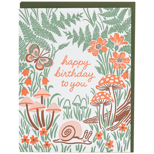 Garden Snail Birthday Card - Needle and Grain