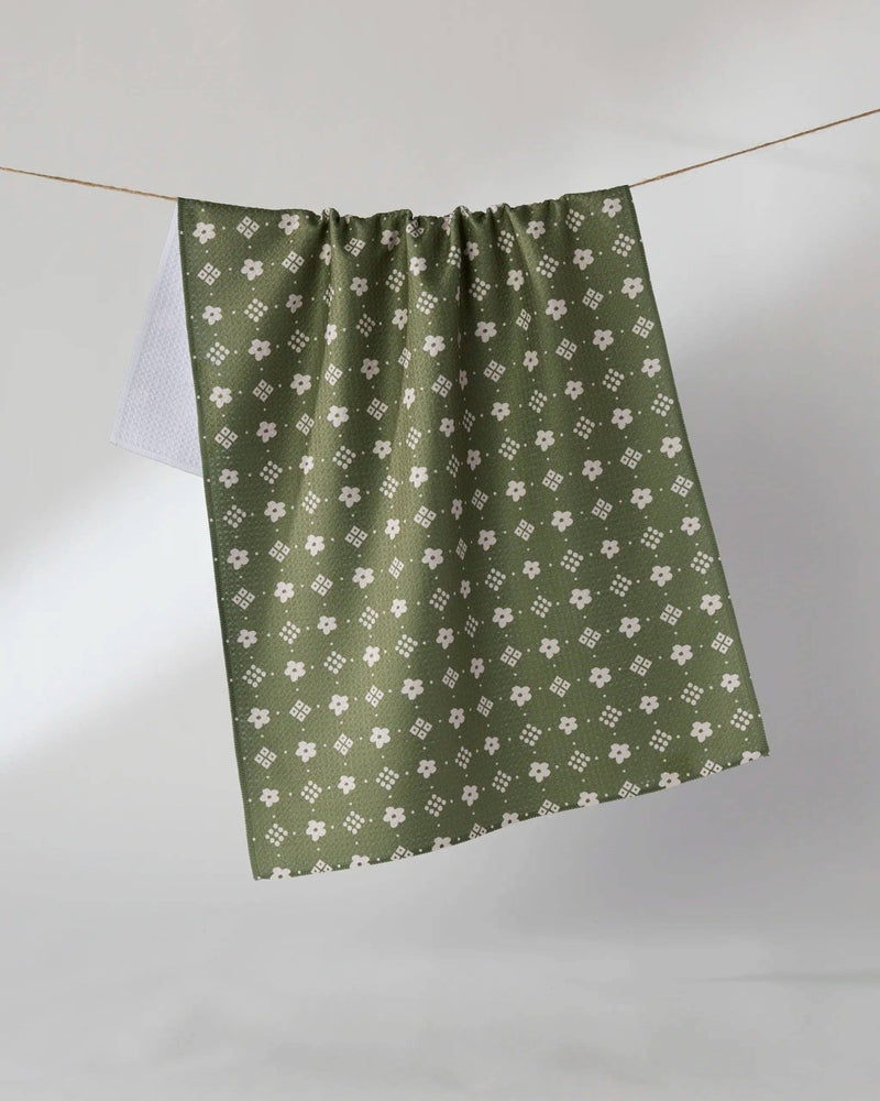 Geometry Green Gables Tea Towel - Needle and Grain