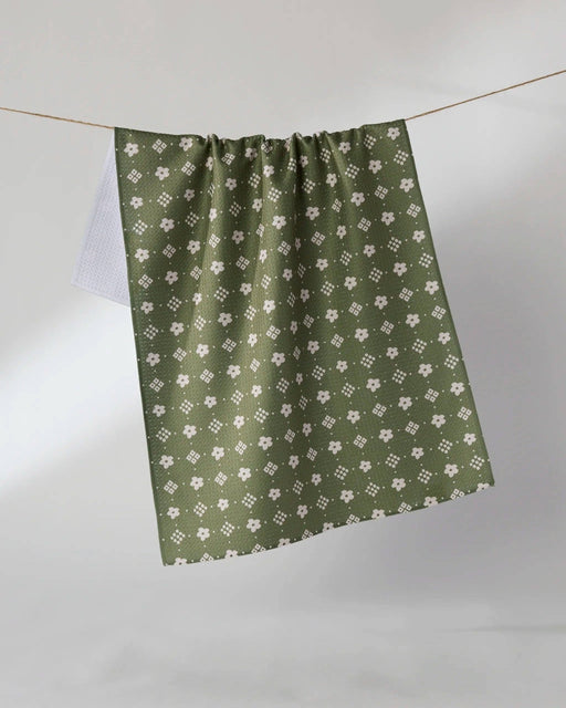 Geometry Green Gables Tea Towel - Needle and Grain