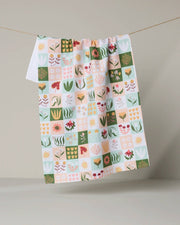 Geometry Patchwork Garden Tea Towel - Needle and Grain