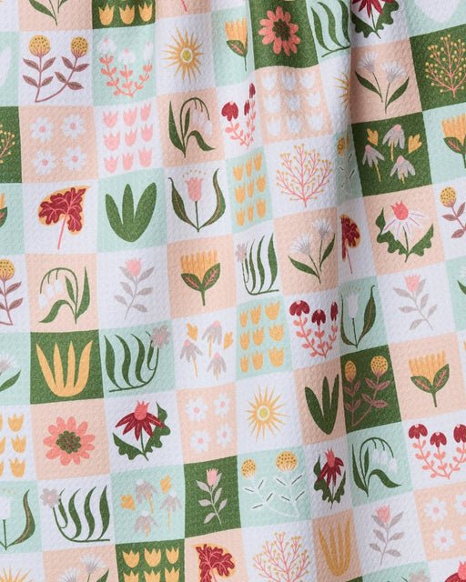 Geometry Patchwork Garden Tea Towel - Needle and Grain