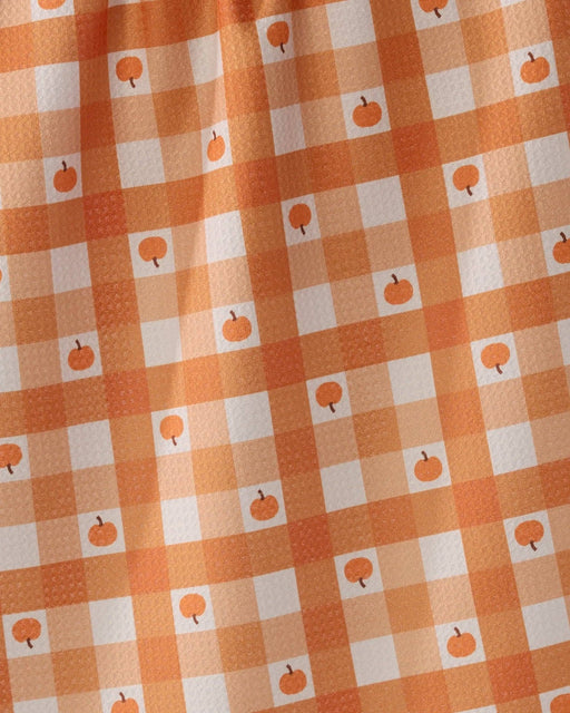 Geometry Pumpkin Check Tea Towel - Needle and Grain