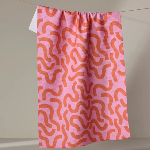 Geometry Tea Towel - Abstract Snake - Needle and Grain