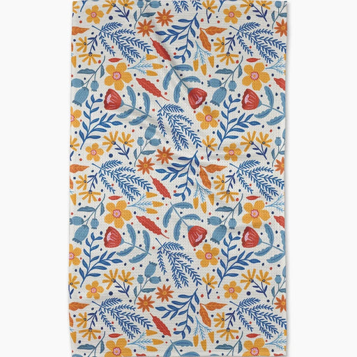 Geometry Tea Towel - Folk Flora - Needle and Grain