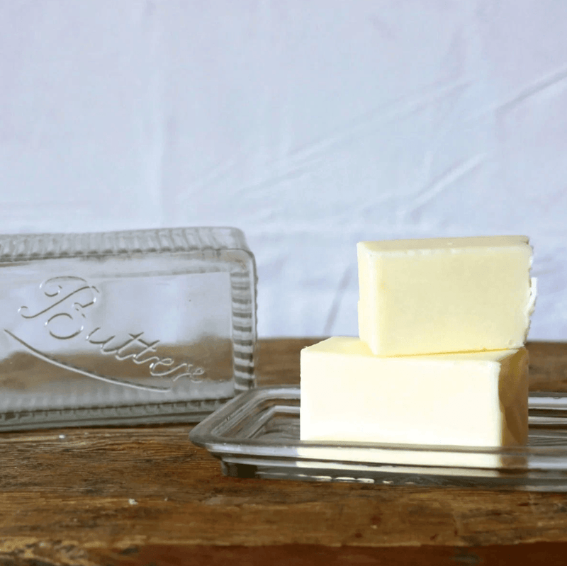 Glass Butter Dish - Needle and Grain