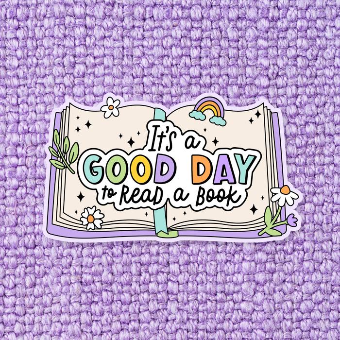 Good Day for a Book Sticker