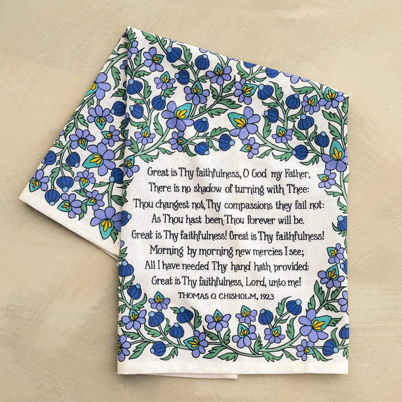 Great Is Thy Faithfulness Tea Towel - Needle and Grain