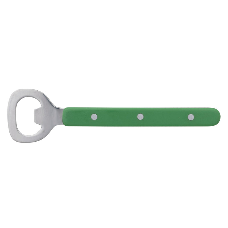 Green Handled Stainless Steel Bottle Opener - Needle and Grain