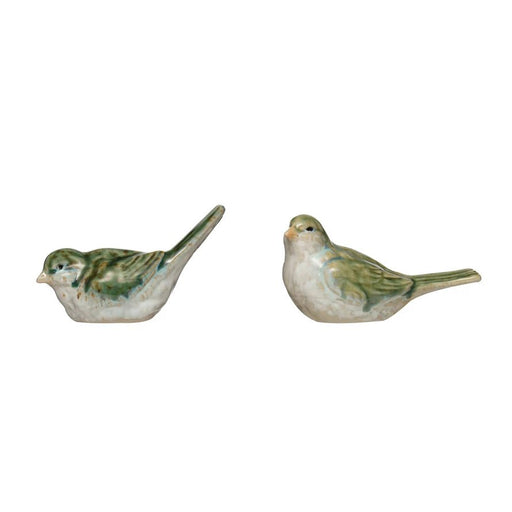 Green Stoneware Birds - Needle and Grain