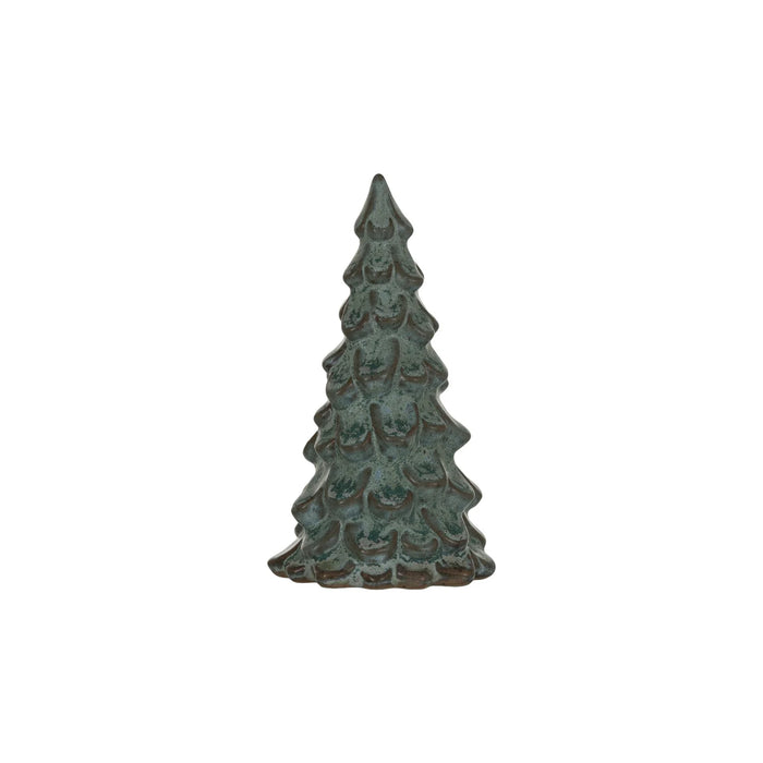 Teal Reactive Glaze Stoneware Tree