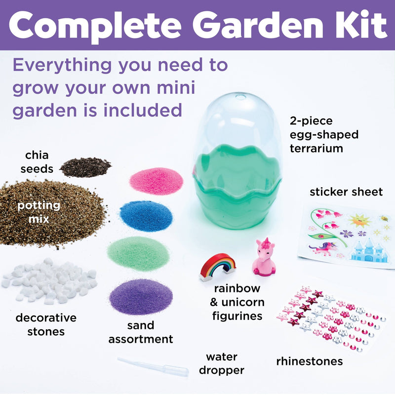 Grow a Mini Garden – Unicorn - DIY Craft Kit for Kids - Needle and Grain