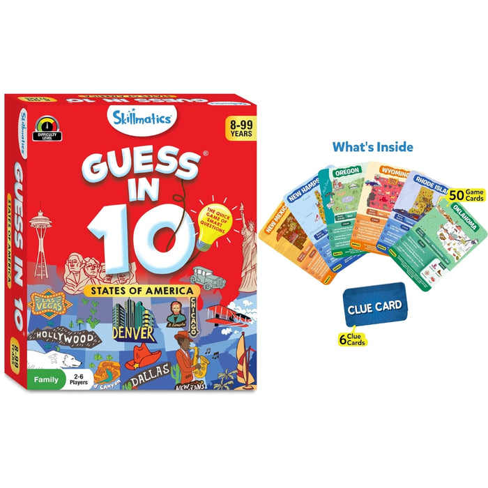 Guess in 10 States of America Card Game