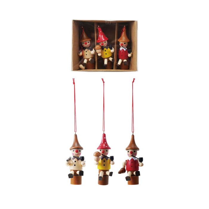 Hanging Woodsman Ornaments