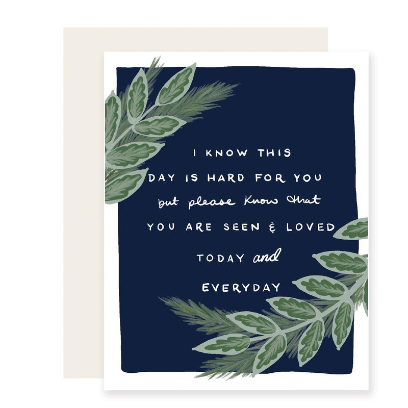 Hard Day Leaves | Sympathy Card - Needle and Grain