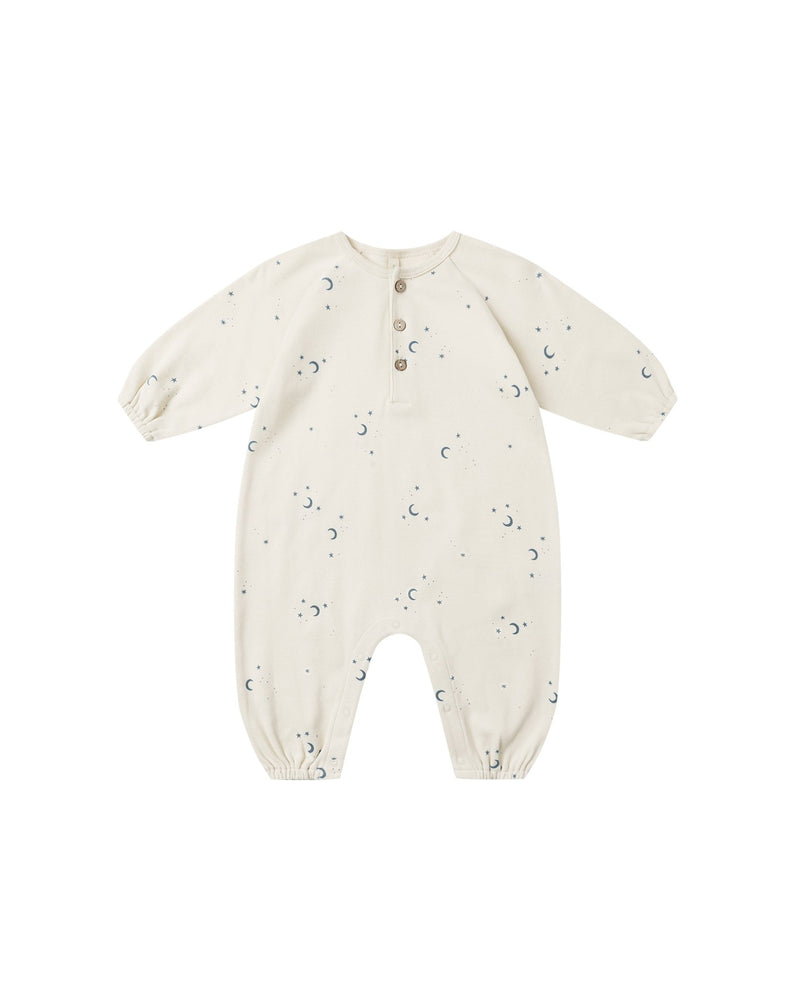 Henley Bubble Jumpsuit in Moons - Needle and Grain