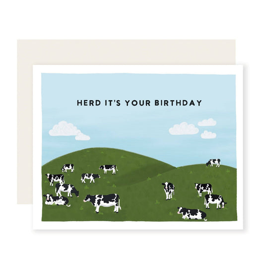 Herd It's Your Birthday | Funny Birthday Card - Needle and Grain
