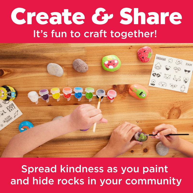 Hide & Seek Rock Painting DIY Craft Kit for Kids - Needle and Grain