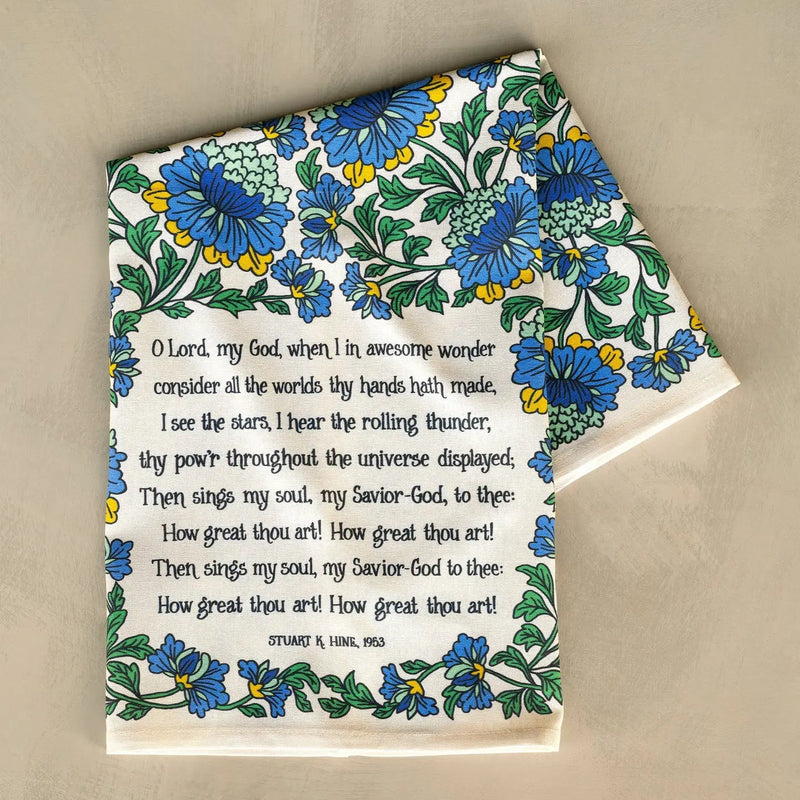 How Great Thou Art Tea Towel - Needle and Grain