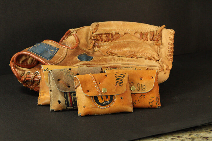 Leather Baseball Glove Wallet