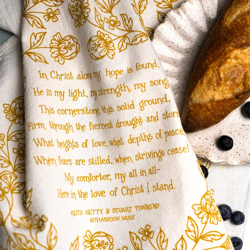 In Christ Alone Tea Towel - Needle and Grain