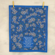 It Is Well Hymn Tea Towel - Full Color Blue - Needle and Grain