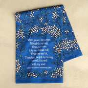 It Is Well Hymn Tea Towel - Full Color Blue - Needle and Grain