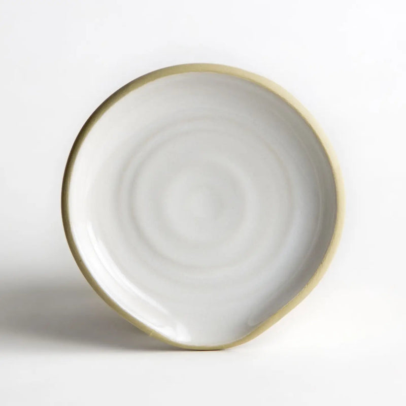 Ivory Handcrafted Stoneware Spoon Rest - Needle and Grain