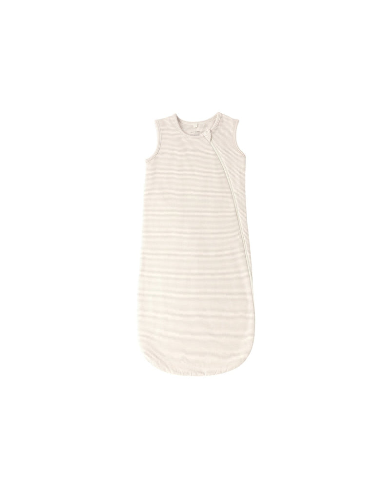 Jersey Sleep Bag in Oat Micro Stripe - Needle and Grain