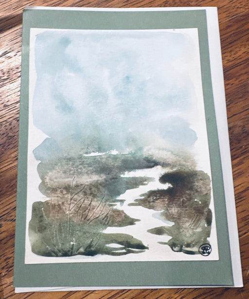 Landscape Watercolor Card - Needle and Grain
