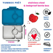 Leakproof Stainless Steel Bento Box in Normandy Blue - Needle and Grain