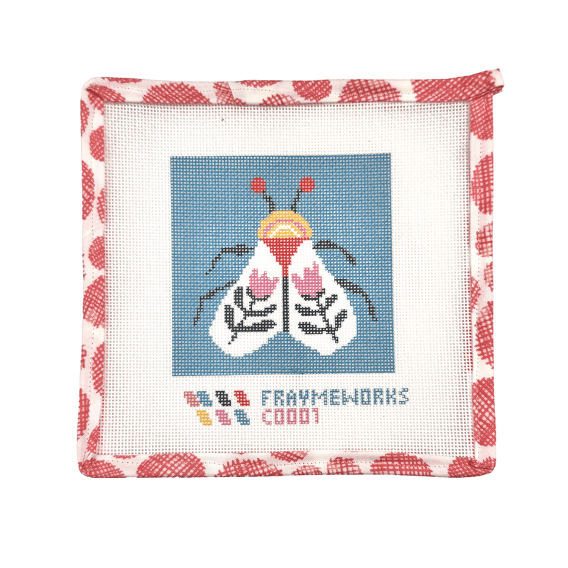 Learn to Needlepoint: Blue Moth Beginner Needlepoint Class • October 1 from 6-9 - Needle and Grain