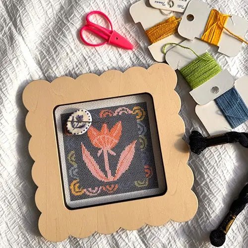 Learn to Needlepoint: Blue Moth Beginner Needlepoint Class • October 1 from 6-9 - Needle and Grain