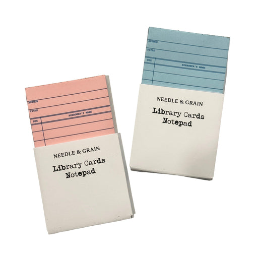 Library Card Notepads - Needle and Grain