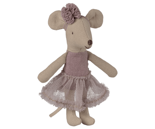 Little Sister Ballerina Mouse in Heather - Needle and Grain