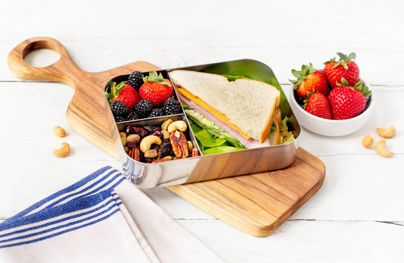 LunchBots Large Bento Trio - Pink Dots - Needle and Grain
