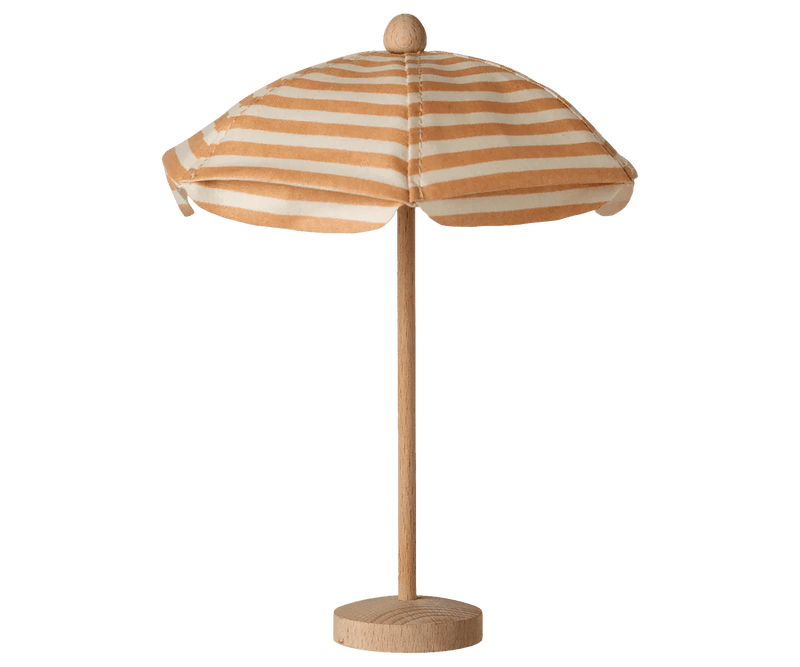Maileg Beach Umbrella, Mouse - Soft Coral - Needle and Grain