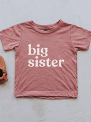 Mauve Big Sister Kids Tee - Needle and Grain