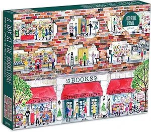 Michael Storrings A Day at the Bookstore 1000 Piece Puzzle - Needle and Grain