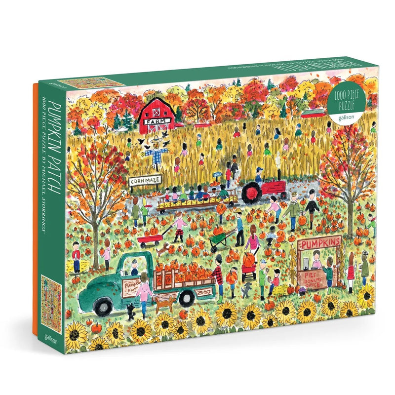 Michael Storrings Pumpkin Patch 1000 Piece Puzzle - Needle and Grain