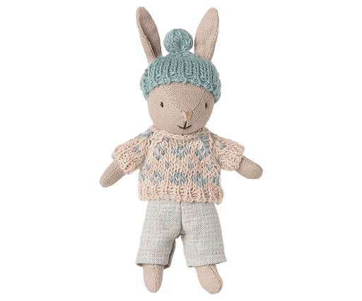 Micro Winter Rabbit in Mint - Needle and Grain