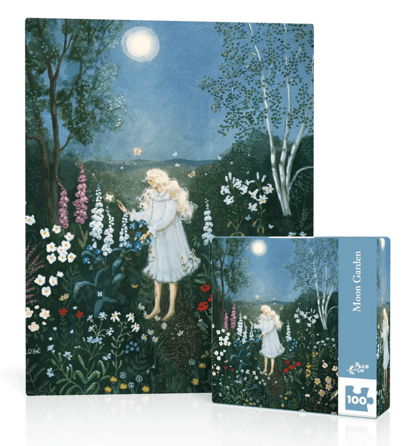 Moon Garden - 100 Piece Mini Puzzle - Needle and Grain