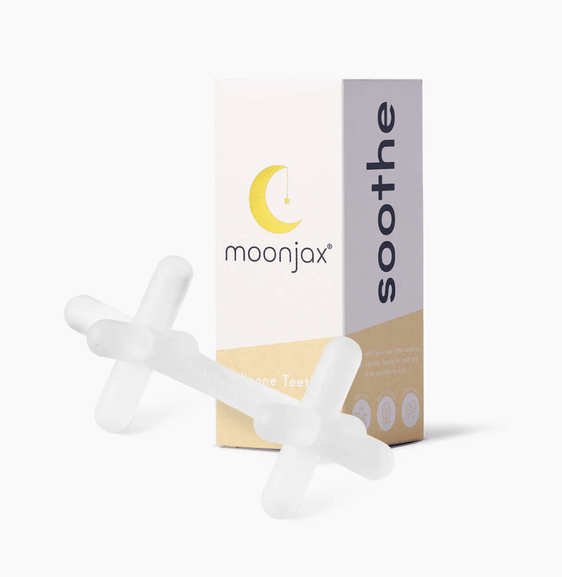 Moonjax® Baby Teether, Clear Silicone - Needle and Grain