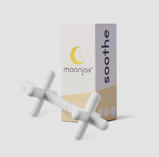 Moonjax® Baby Teether, Moonlight White Silicone - Needle and Grain