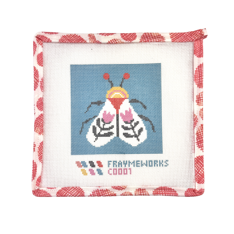 Learn to Needlepoint: Blue Moth Beginner Needlepoint Class • October 1 from 6-9