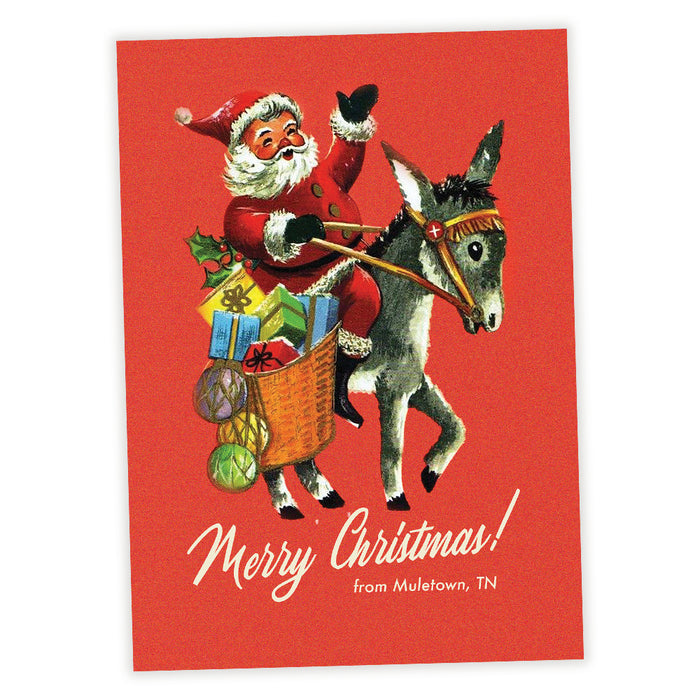 Merry Christmas from Muletown Vintage Postcard
