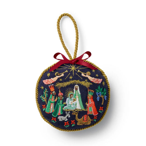 Nativity Embroidered Ornament - Needle and Grain