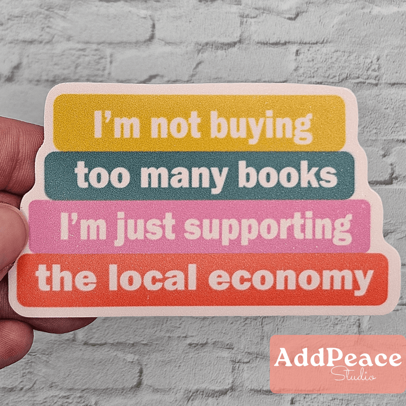 Not Buying Too Many Books Vinyl Sticker - Needle and Grain
