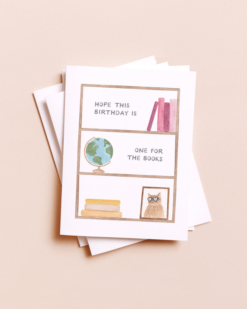 One For The Books Birthday Card - Needle and Grain