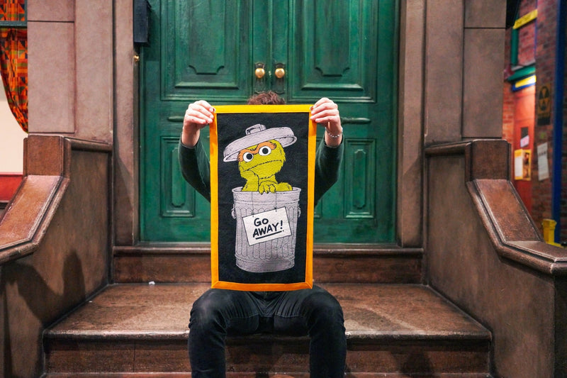 Oscar the Grouch Camp Flag • Sesame Street x Oxford Pennant - Needle and Grain