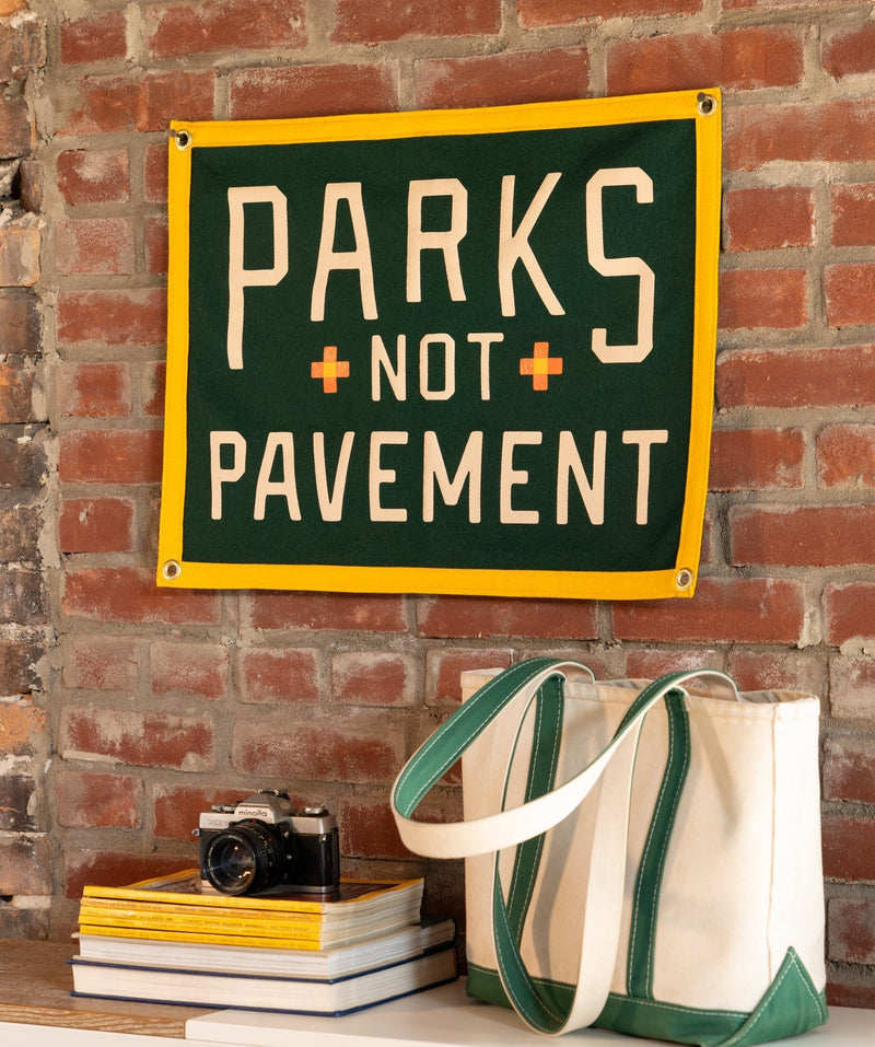 Parks Not Pavement Camp Flag - Needle and Grain